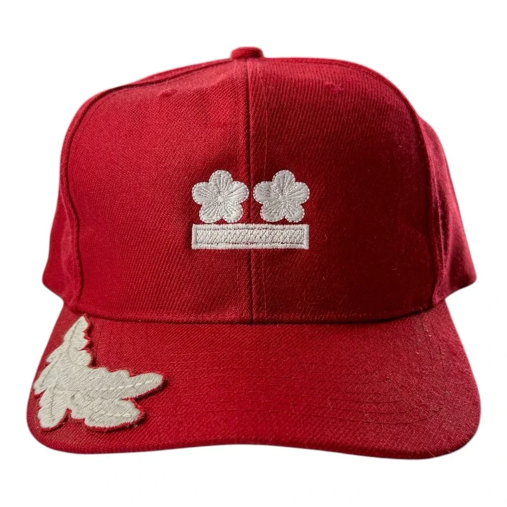 South Vietnam ARVN Military Rank Insignia Red Snapback Hat Floral